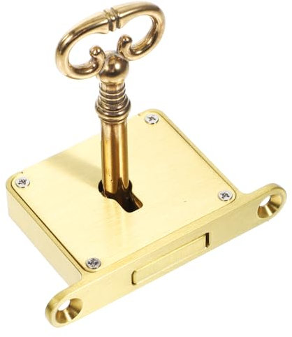 CONGARTENO 1 Satz Schubladenschlösser Sicherheitsschloss Schranktürschloss Sperren Datei Sicherheitssperre Sicheres Schubladenschloss Möbelschlösser Für Schränke Schrankschloss Messing Golden