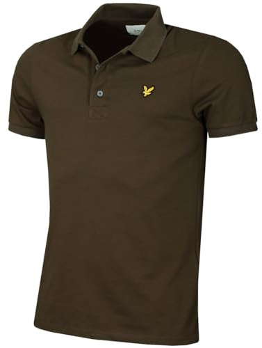 Lyle & Scott Mens Plain Polo Shirt - Olive - M