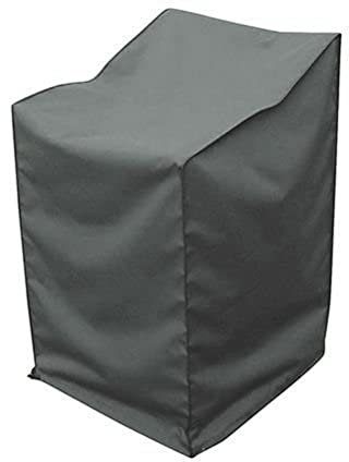 greemotion Abdeckhaube für Stapelstühle - Schutzhülle in Grau - Gartenmöbel-Abdeckung - Wetterschutz-Hülle mit Zugband - Abdeckung Gartenstuhl - Wetterschutzhaube für Outdoor-Möbel