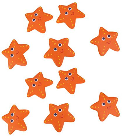 Sharplace 10x Sticker für Badewanne, Dusche und Bad, Orange und selbstklebend. Aufkleber statt