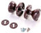 White Hinge 60mm Brown Plastic Rim Mortice Door Knob Set - Door/Shed/Gate/Garage Lock Handle