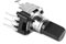 PCB Potentiometer für Printmontage, 10K lin, stehend, H 20mm, 6mm Achse abgeflacht, ALPS Serie RK09K/RK09D