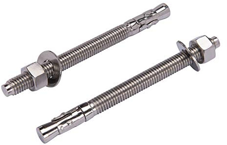 1/2 X 6 Stainless Wedge Anchor (5pc), 18-8 Stainless Steel Corrosion Resistant Commercial Grade Washers and Nuts Included Choose Size by Bolt Dropper