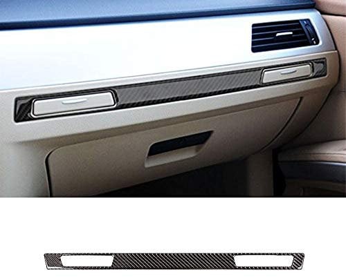 YIWANG Real Carbon Fiber Car Glove Box And Water Cup Holder Cover Strips Decoration For 3 Series E90 2005-2012 Auto Accessoires