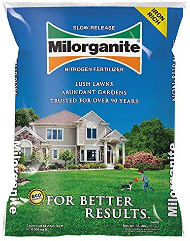 Milorganite 64032 Eco-Friendly Slow-Release Nitrogen Lawn Fertilizer, 32-lbs. - Quantity 40