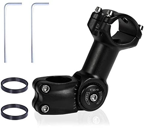 Yizhet Fahrrad Lenker Verlängerung 31,8mm/25,4mm 0~120° Verstellbarer Fahrrad Vorbau Höhenadapter Lenkererhöhung Fahrrad Vorbauten Riser MTB Gabelschaft Extender (110mm)