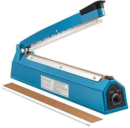 Youyijia 12 300mm Impulse Heat Sealer Portable Sealing Machine Balloon Heat Sealer Machine Mylar PP Plastic Bag Sealer Food Film Manual Pressure Sealer