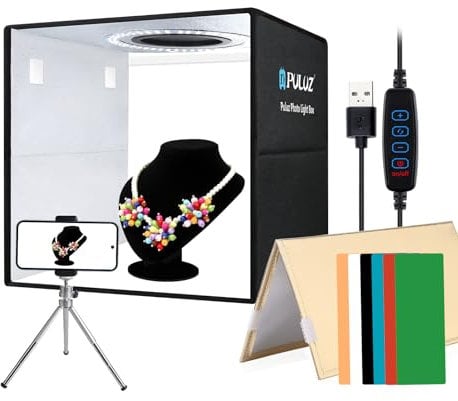 PULUZ Photography Light Box Photo Shooting Tent Box Studio with 6 Color Backdrop (30cm Light Box)