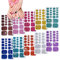 10 Sheets Glitter Toenail Strips Decals Full Wraps Self Adhesive Toe Nail Tip Wraps for Women Girls DIY Nail Decor Art