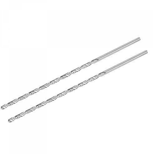 sourcing map 2 Stk HSS Spiralbohrer (Hochgeschwindigkeitsstahl) Extra lange Twist Bohrer 6mm Bohrdurchmesser 300mm Länge