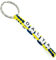 Schlüsselanhänger/Taschenbaumler mit Namen gestrickt geflochten  für FENERBAHCE Fan  Dunkelblau Gelb/Unisex/Personalisiert