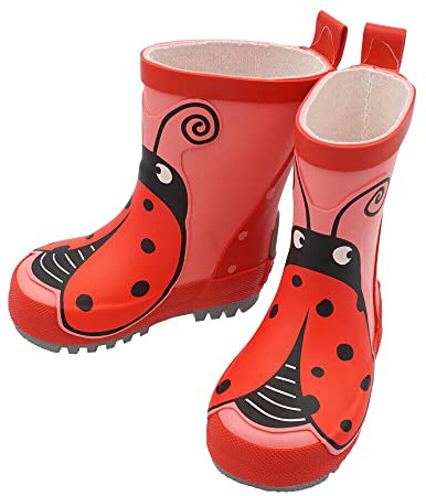 maximo Mädchen, Baby-und Kindergummistiefel, Regenstiefel, teaberry-altrosa, Marienkäfer-NEU, Reflex 3M, Naturgummi … (eu_footwear_size_system, infant, women, numeric, medium, numeric_20)