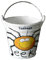 Spider design large bucket teabag tidy, porcelain bucket teabag tidy