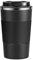 SLOSH Mug Isotherme Tasse Thermos Café Thé à emporter Double Paroi Acier Inoxydable Tasse de voyage Chaud Froid 380ml 13 oz (380ml, Noir)