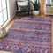 NETLINE HOME Machine Washable Area Rugs For Kitchen, Bedroom, Dining and Living Room | Kid Pet Friendly Rug | Oriental Design Carpet | Low Pile | Non Slip (Blue, 80X150 CM)