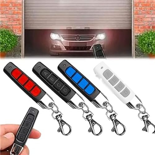 Pelinuar 4-in-1 Remote Control Duplicator, Universal Car & Garage Door Opener, Black, Red, Blue, White