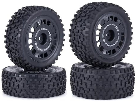 MANGRY 4 stücke 88mm Geklebt Straße Rad 1/10 Buggy Reifen HSP HPI Fit for Wltoy for Tamiya TT-02B DT-02 RC Auto Rally Racing Felgen Upgrades Teile (Size : Nero)