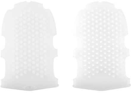 LNQ LUNIQI Silicone Bath Gloves, 1 Pair Soft Massage Glove Exfoliating Body Gloves Shower Mitts for Man Women Cleaning Body Arms Feet, White