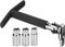 Noosverl 3/8'' T-Handle Spark Plug 16/18/21 mm, 4 Pieces Flexible Spark Plug Socket Beefed-up Wrench Set, Spanner Spark Plug Wrench for Fastening and Demolition