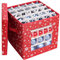 Anstore Aufbewahrungsbox für Weihnachtskugeln, 3 Ebenen Weihnachtskugeln Aufbewahrung 83 Fächer, Red Bottom Snowflake Sortierbox für Christbaumkugeln Weihnachtsschmuck mit Unterteiler