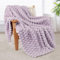 Whale Flotilla Throw Blanket for Sofa with Expanded 3D-Jacquard Pattern, 130x150 CM Fuzzy Soft Cozy Exquisite Blankets or All Season, Warm and Fluffy, Lilac
