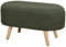 La Maison Large Boucle Ottoman Storage Living Room Hallway Seat Bench Stool Teddy Removable Lid Stylish Practical Footstool Pouffe Wooden Legs (Sage Green, Large Bench)
