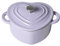 YLFFFZXK Purple Heart Shaped Enameled Cast Iron Dutch Oven Pot with Lid