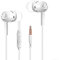 SPORTARC Cl Sound In - Cuffie cablate per telefoni, controllo fili, colori eleganti (bianco)