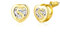 Herz Initial Ohrstecker 14K Gold plattiert CZ Hypoallergen Alphabet Buchstabe Initial Ohrringe Geburtstag Geschenke für Frauen(S)