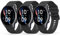 Amzpas 3 Stück Armband für Amazfit GTR 3 Armband,22mm Silikon Ersatzarmbänder Uhrenarmband für Amazfit GTR 4/3Pro/2/2e/Balance/Stratos 2S/Pace/Bip 5/BIP 6(Schwarz/Schwarz/Schwarz)