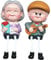 1 Pair Elderly Couple Figurines Resin Grandma Grandpa Statue Miniature Old Sweety Lovers Couple Ornament for Home Decoration
