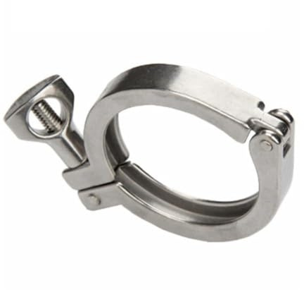 FRAOMHFW 1 PC 0,5 3/4 1 1,5 2 2,5 3 4 Tri Clamp Tri-Clover Sanitär Lebensmittel Grade 304 Edelstahl Aufhänger Fitting Homebrew(K445mm)