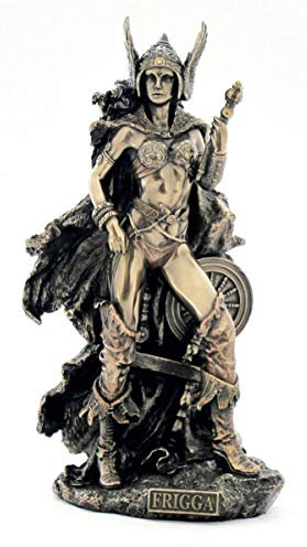 Veronese Frigga Frau Odins nordische Göttin bronziert und coloriert Sammelfigur Figur