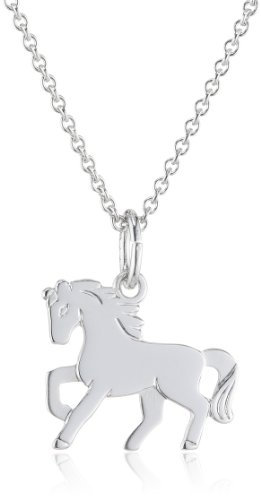 XAANA Kinder-Anhänger Pferd inkl. Kette 36/38 cm aus 925er Sterlingsilber AMZ0198