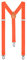 Autiga® Hosenträger Herren Damen Hosen Träger Y Form Style Clips Schmal Neon Bunt Farbig orange