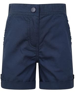 Mountain Warehouse Shore Shorts für Kinder - Kindershorts aus 100% Baumwolle, Kurze Atmungsaktive Hose, Strand Shorts - Lässige Shorts für Den Herbst Winter & Urlaube Marineblau 11-12 Jahre
