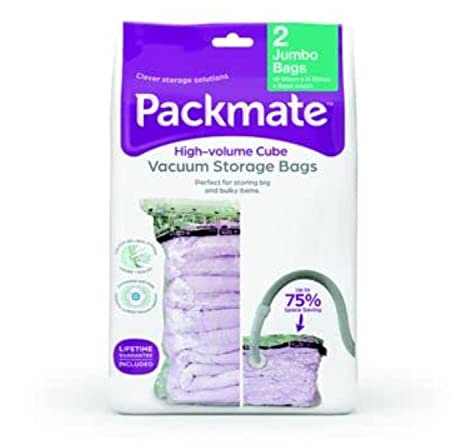 Pack-Mate Jumbo Volume Vacuum Bags, Pack of 2, 90 x 110 x 44cm