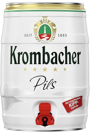 Krombacher Pils Partyfass (1 x 5 L) Pfandfrei