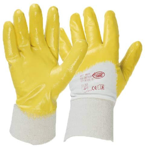 10 Paar STRONG HAND Gelbstar Nitril Schutzhandschuh Arbeitshandschuhe Handschuhe, Größe:M