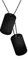 JewelryWe Schmuck Herren Dog Tag Halskette, Edelstahl 2 Hochglanz Poliert Erkennungsmarken Dog Tags Anhänger mit 60cm Kette, Schwarz