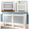 Radiator Covers Cabinet Modern Home Furniture Chelsea Styles Design MDF White Painted - Small: H 82 x W 78 x D 19 Cm