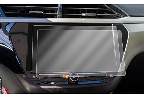 CDEFG Opel Corsa F 2020-2022 Auto Navigation Corsa F Schutzfolie 4H Kratzfest 7 Zoll GPS Transparent Displayschutzfolie Corsa F Zubehör [2 Stück]