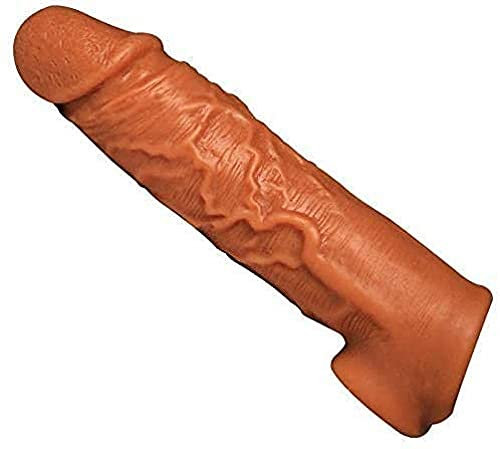 WOCAO Pennis Sleeve Extender Silikon Penishülle Mit Zwei Löcher Hodenring Für Ihn Granulat Penis Extender Penisverlängerung & Erektionssteigerung Härter Länger Für Männer