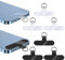 Deolven Phone Strap, 6 Pcs TPU Tether Tabs, Cross Body & Wrist Strap, Compatible with Full Coverage Phone Cases, Black & Transparent, Minimalist Style