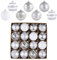 Valery Madelyn Weihnachtsbaumschmuck-Set, 16 Karat, 8,9 cm, weiß/silberfarben, bruchsicher, Weihnachtsbaumschmuck, elegante hängende Kugel-Ornamente, Weihnachten, Urlaub, Hochzeit, Party-Dekoration