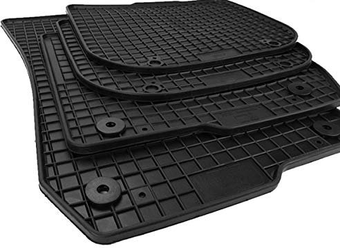 kfz-premiumteile24 Premium Gummimatten Kompatibel mit A3 + S3 (8L) Baujahr 1996-2003 Fußmatten Automatten Gummi Allwetter 100% Passgenau Schwarz 4-teilig Befestigungen Druckknopf rund
