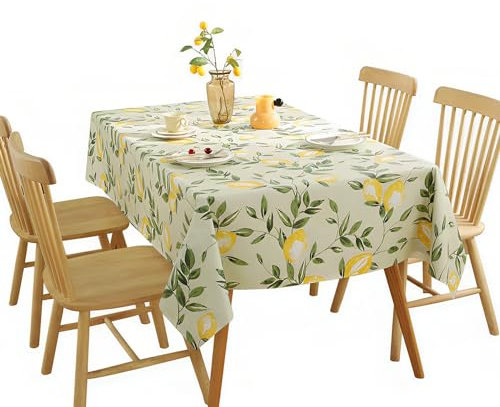 Nappe Rectangulaire, Nappe de Jardin, Nappe en Toile Cirée, Facile d'entretien, Lavable, Résistante à l'huile, Anti-Taches, Facile d'entretien, pour L'intérieur, L'extérieur, Le Jardin (B)