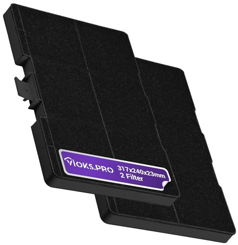 Vioks.pro Set 2x Aktivkohlefilter Dunstabzugshaube 317 x 240 x 23 mm Ersatz für Bosch Filter 11026771 00705432 DHZ5346 LZ53451 Z5102X1 & Kohlefilter Dunstabzugshaube Neff Bosch Constructa Viva