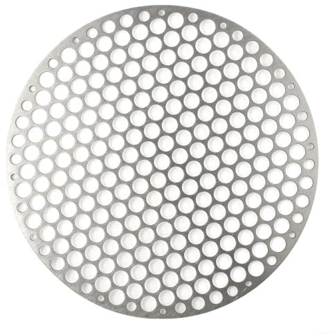 Griglia rotonda in acciaio inox, griglia per barbecue, griglia antiaderente in rete metallica, per barbecue, cottura e raffreddamento di alimenti in modo efficiente sulla griglia (30 cm)