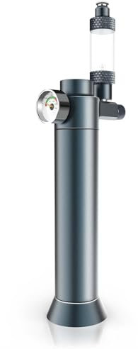 FZONE Desktop Aquarium CO2 System, CO2 Regler mit 45g Einweg-CO2-Kartusche, kompatibel mit 5/8 Zoll und 3/8 Zoll Gewindeschnittstellen, perfekt für Nano Aquarien
